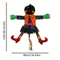 Orange haired white haired tree climbing witch broom tree witch party decoration tree collision props outdoor hanging decoration
