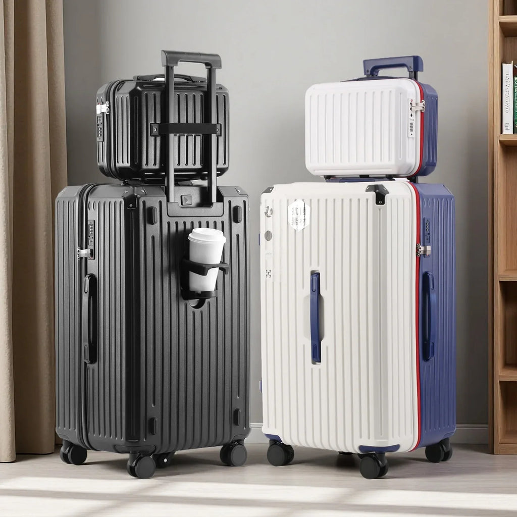 Ultra-Large Capacity Thickened Suitcase Set ABS+PC Material Trolley Case  USB Charging Interface Universal Wheels Luggage