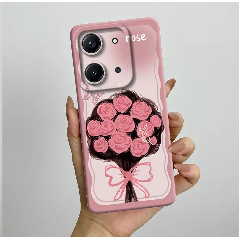 Case For Xiaomi Redmi 15C (171mm) Aesthetic Butterfly Flowers Drop-Resistant Silicone Cover For Xiaomi Poco C85 redmi 15 c Capa