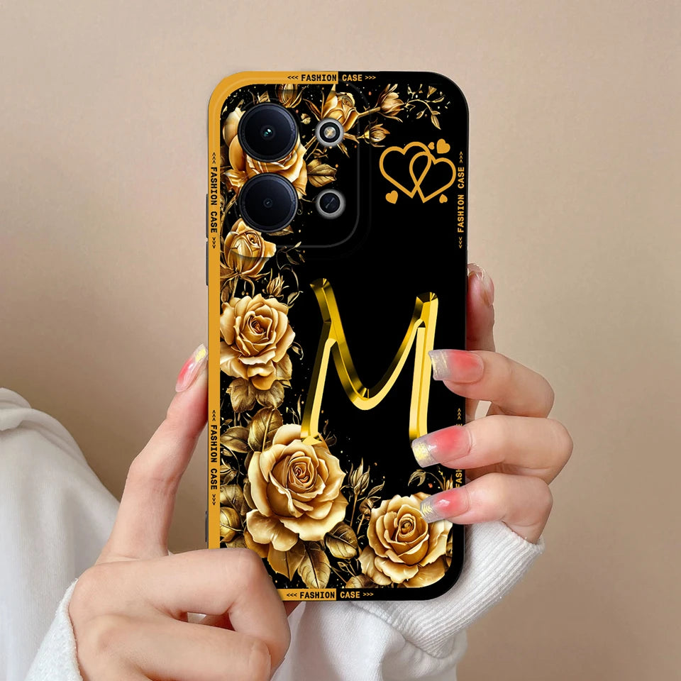 Case For Redmi 15C 14C 13C Alphabet From A-Z Non-slip Full Protection Trendy Phone Protector For Xiaomi Redmi15C redmi 14c Capa