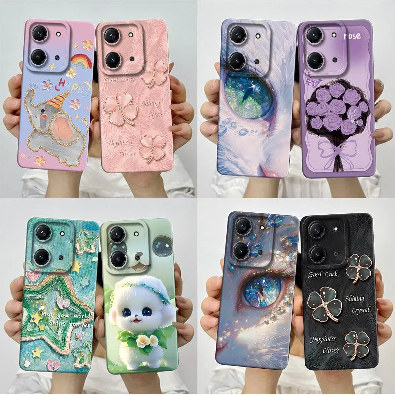 Case For Xiaomi Redmi 15C (171mm) Aesthetic Butterfly Flowers Drop-Resistant Silicone Cover For Xiaomi Poco C85 redmi 15 c Capa