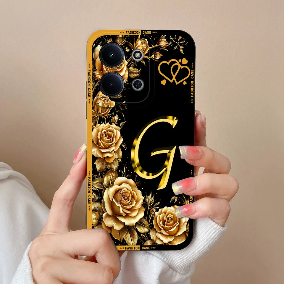 Case For Redmi 15C 14C 13C Alphabet From A-Z Non-slip Full Protection Trendy Phone Protector For Xiaomi Redmi15C redmi 14c Capa