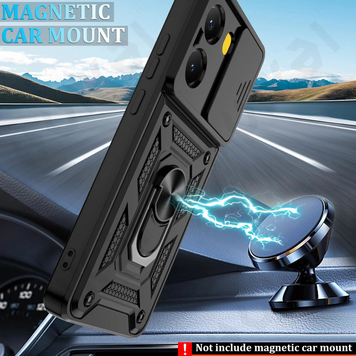 Case For Xiaomi Poco X8 Pro Max 4G 5G Armor Sliding Camera Cover 360 PC Support Ring and Tpu Case Back Funda Shell Coque