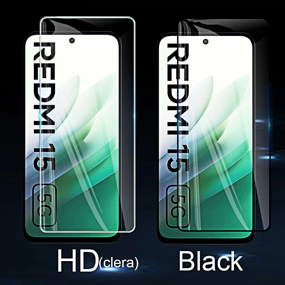 4Pcs Tempered Glass for Redmi 15 5G 4G 6.9" Screen Protectors Protective Glass Cover Film for Xiaomi Redmi15 25057RN09E