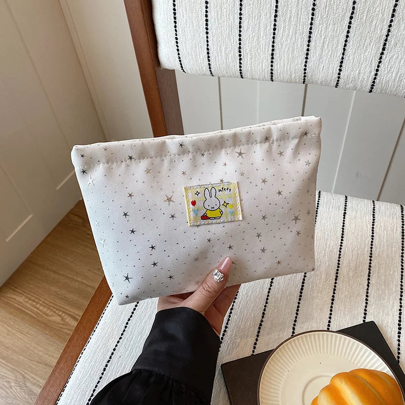 Miffy Kawaii Ins Style Makeup Bag Large Capacity Stationery Pencil Case Storage Bag Cute Gift Toy