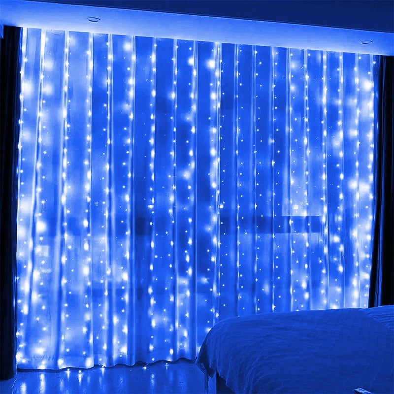 3M/6M New Year Curtain Garland Led String Lights 8 Modes Holiday Lamp Wedding Christmas Fairy Lights for Bedroom Home Decor