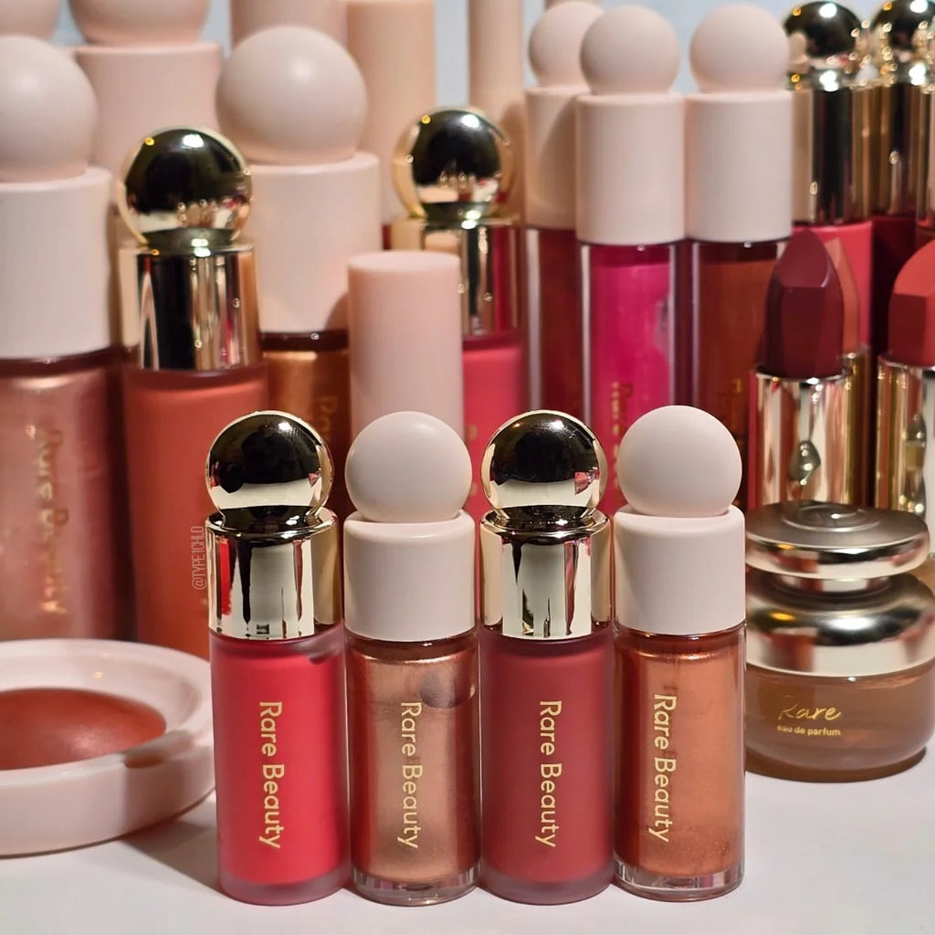 Rare Beauty New Liquid Blush and Liquid Luminizer Bundle Set Enchant Enlighten Hightlighter Happy Joy Lucky Love Hope Blush Gift