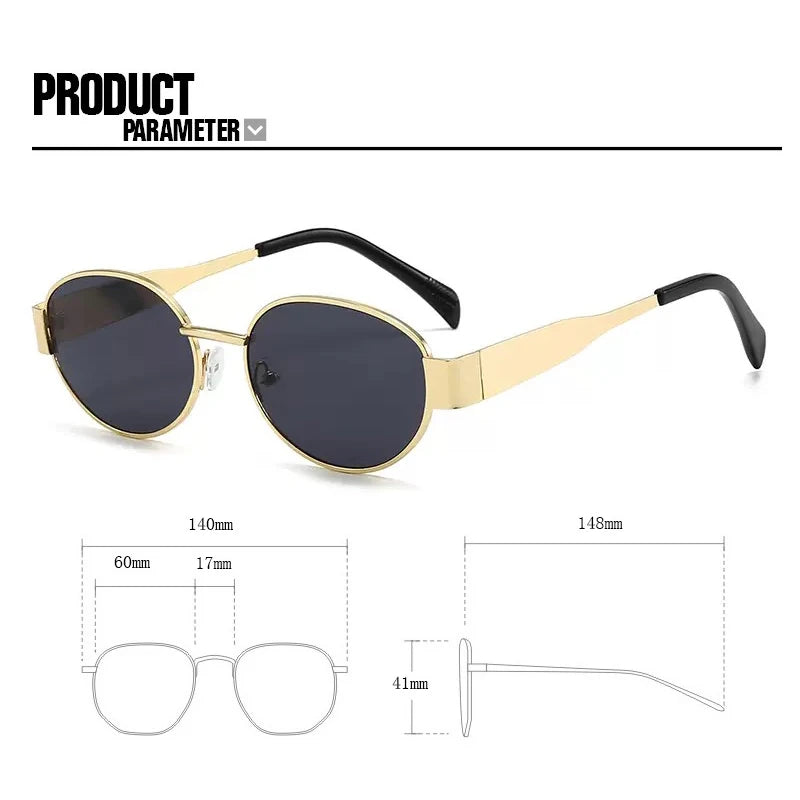 2-piece Set of Oval-frame Fashion Ladies' Glasses, Simple and Trendy with Versatile Styling, Suitable for Daily Wear