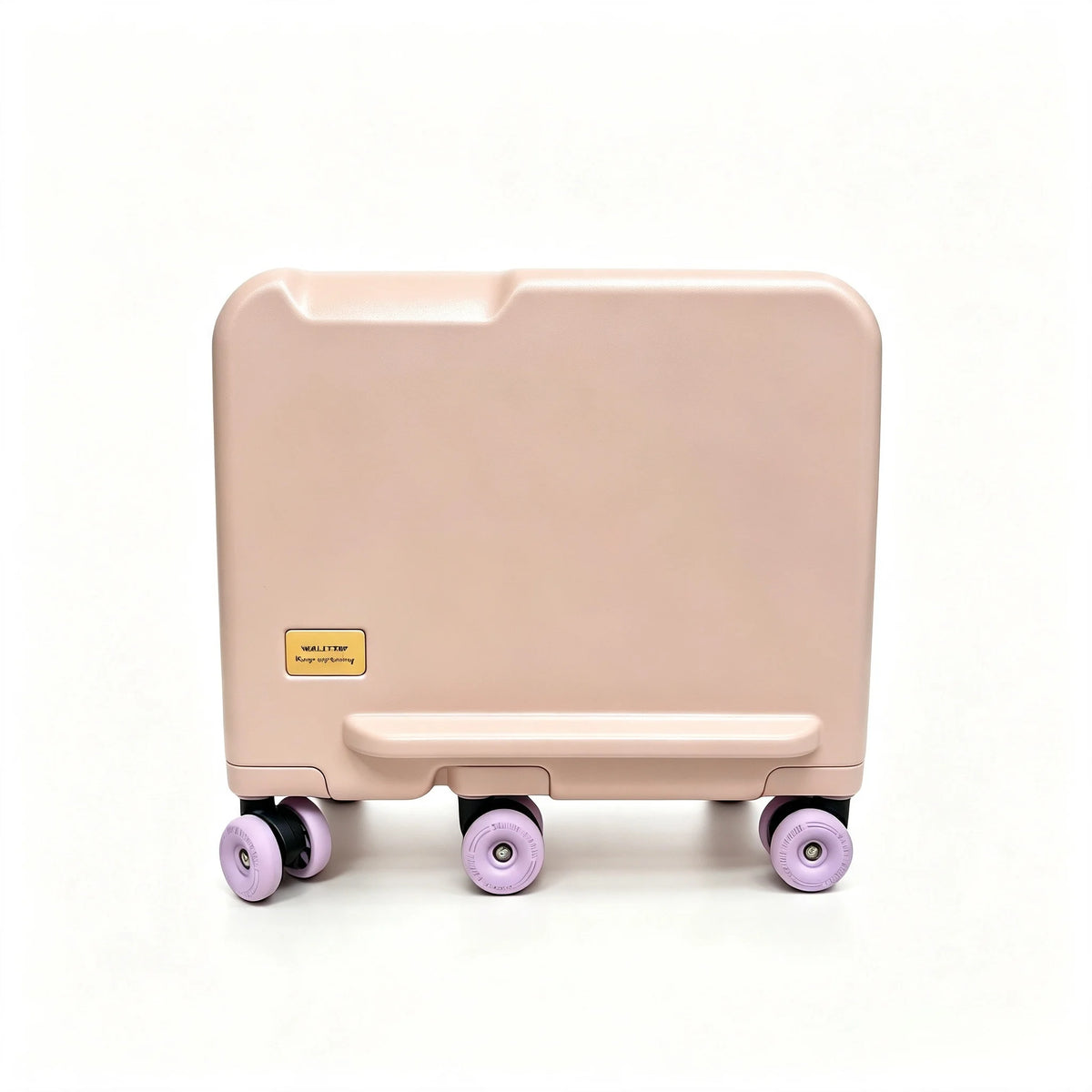 Bunnyfly Kid's 6-Wheel Ride-On Hard Shell Suitcase with Zipper Closure Lock - Waterproof Eco-Friendly Lightweight ABS for School