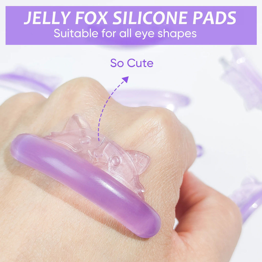 RUZOFO New 5 Pairs Fox Shape Silicone Lashes Lift Pad Eyelash Extension Perming Pads Lash Curler Rod Eyelashes Makeup Tool