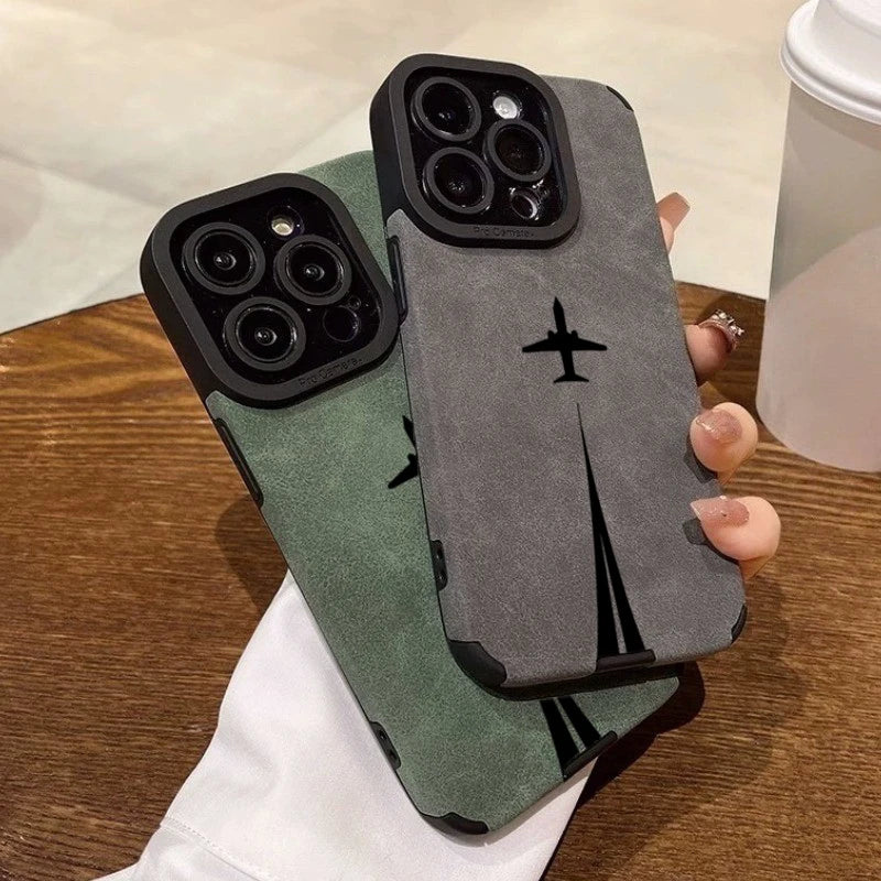 Luxury Matte Leather Silicone Case for iPhone 18 Pro Max 17 16 Plus 15 14 13 12 11 X XR XS Max Lens Protection Shockproof Cover