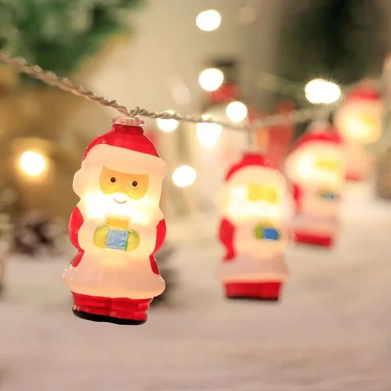 Christmas Decorative Lights, LED Small Colorful Lights -Santa Claus Light String  Indoor/Courtyard Festive Atmosphere Decoration