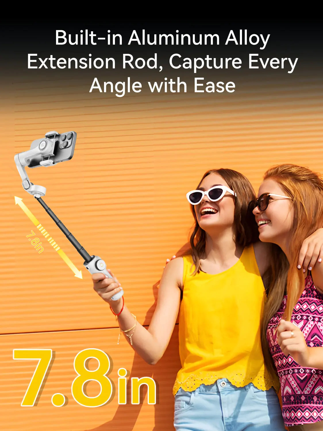 AOCHUAN Smart X2 Handheld Gimbal 3 Axis Stabilizer Built-in 20cm Extension Rod LED Display Phone Holder For iPhone Smartphone