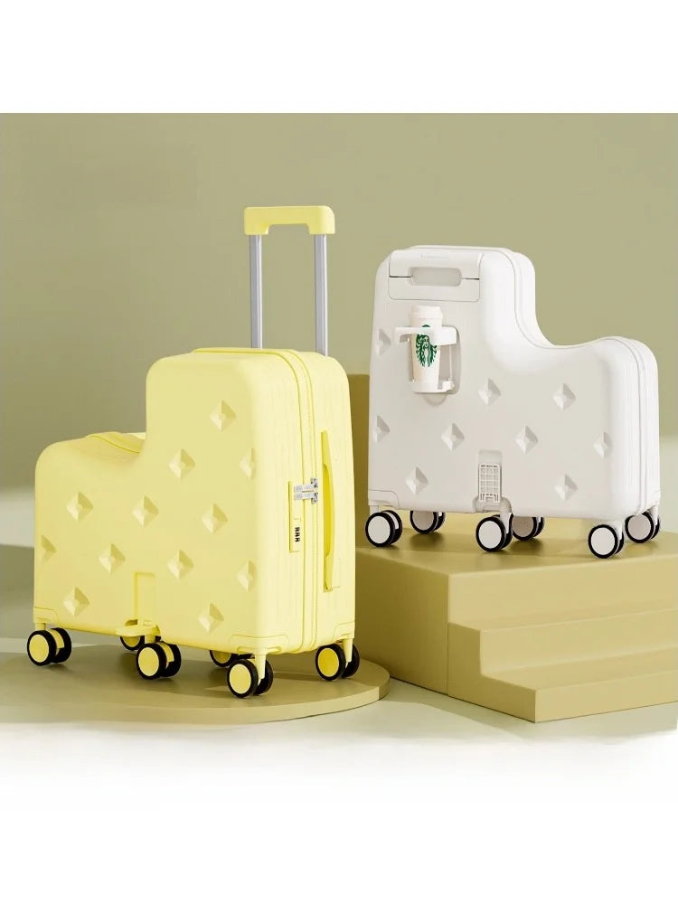 Children's Large Capacity Carry-On Suitcase 20 Inch Wheelchair Accessible Double Rod Hardshell PC ABS Material TSA Lock