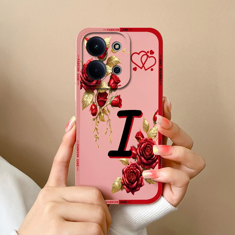 Case For Redmi 15C 14C 13C Alphabet From A-Z Non-slip Full Protection Trendy Phone Protector For Xiaomi Redmi15C redmi 14c Capa