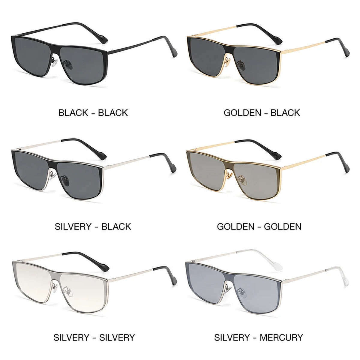 Big Frame Sunglasses Men Women One Piece Top Metal Frame Sun Glasses Fashion Streetwear Luxury Shades Driving Eyewear Anti Glare