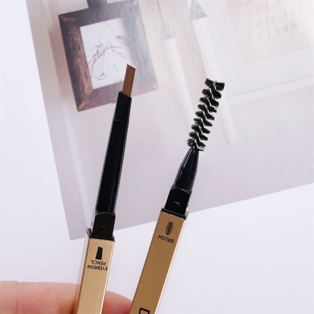 1/5Pcs Small Gold Bar Double-ended Eyebrow Pencil 3D Eyebrow Shape Long-lasting Without Smudging Slender Natural Makeup Pen