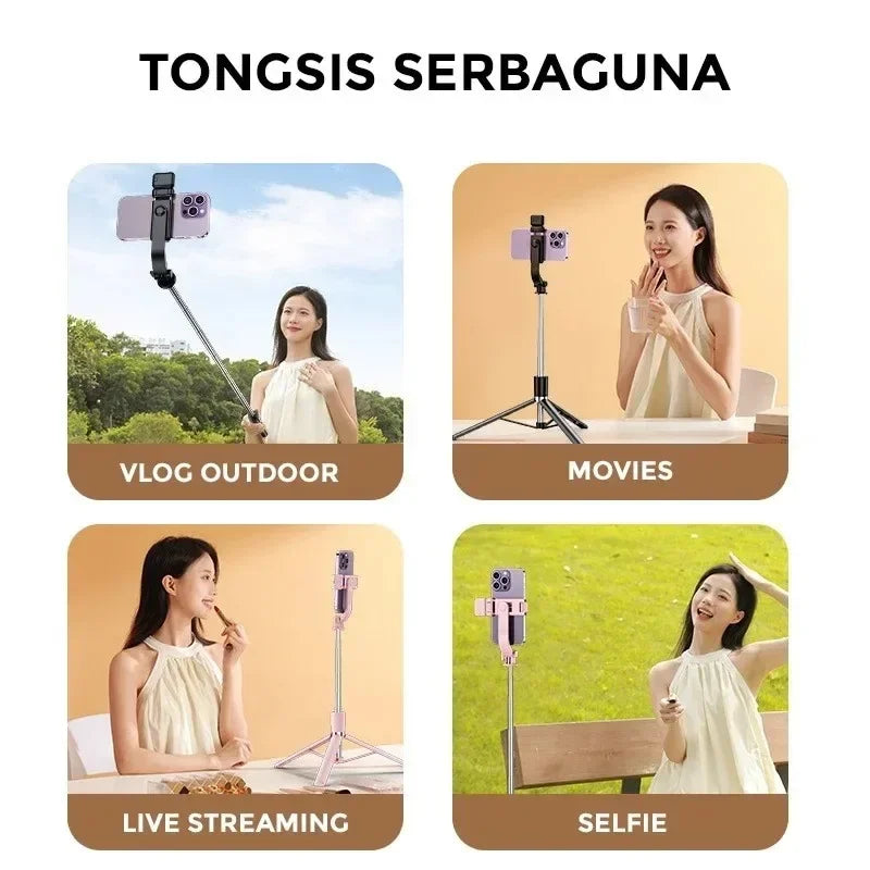 Selfie Stick 1700mm Ultra Long Stretch Portable Phone Holder Bluetooth Remote With Fill light Tripod Stand For Live Broadcas