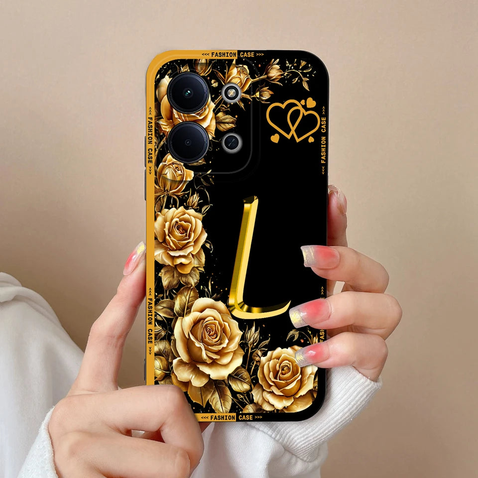Case For Redmi 15C 14C 13C Alphabet From A-Z Non-slip Full Protection Trendy Phone Protector For Xiaomi Redmi15C redmi 14c Capa