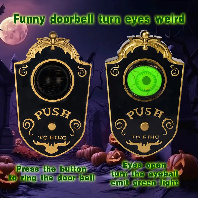 Halloween Decoration LED Hanging One-Eyed Doorbell Glowing Eyeball Horror Sound Halloween Party Home Decorations Props 2025