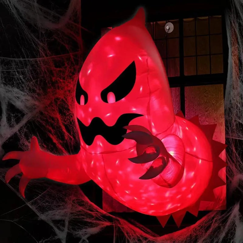 1.4m Halloween Ghost Scary Inflatable Giant Blow Up Foldable Phantom Unique Coming Party Outside Yard Garden Lawn Decor Prop