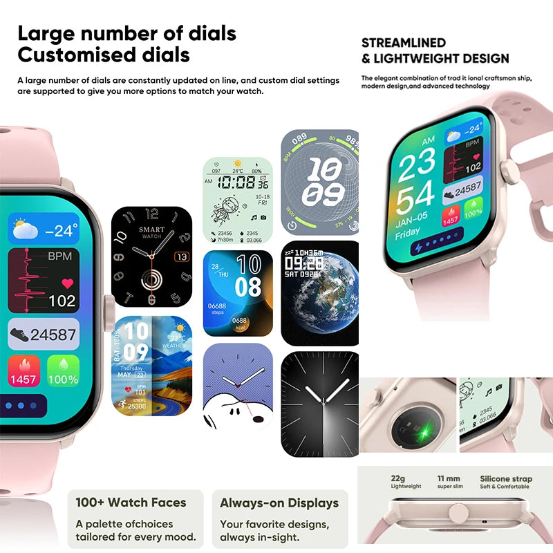 Watch 5 Global Version Smartwatch Men Women HD AMOLED Display Heart Rate Bluetooth Call GPS Track Waterproof Sports Smart Watch