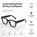AI Smart Glasses with Camera, 4K EIS Anti-Shake Video & Photo Capture, Real-Time Translation,Open-Ear Bluetooth Audio