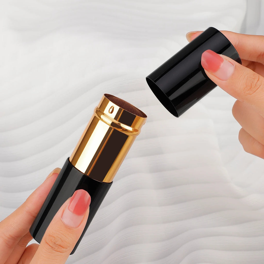 1 Pcs Black Retractable Kabuki Makeup Brush - All-in-One for Liquid Cream Powder with Aluminum Handle Face Brush