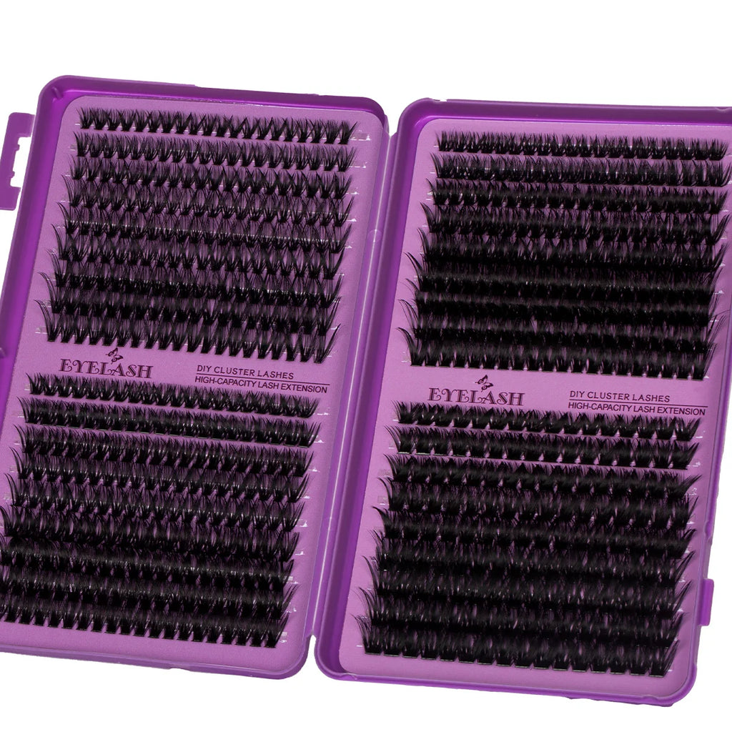 D Curl Individual Eyelash Clusters High Capacity Dense Eyelash Extension 8-16mm Suit for Different Makeup Beauty Long Lasting