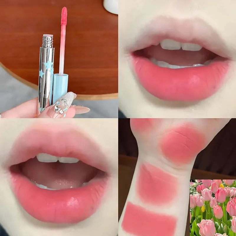 Punk Green Matte Lipstick Soft Mist Mousse Velvet Lip Glaze Long-lasting Not Easy to Sticky Lip Gloss Halloween Makeup Cosmetics