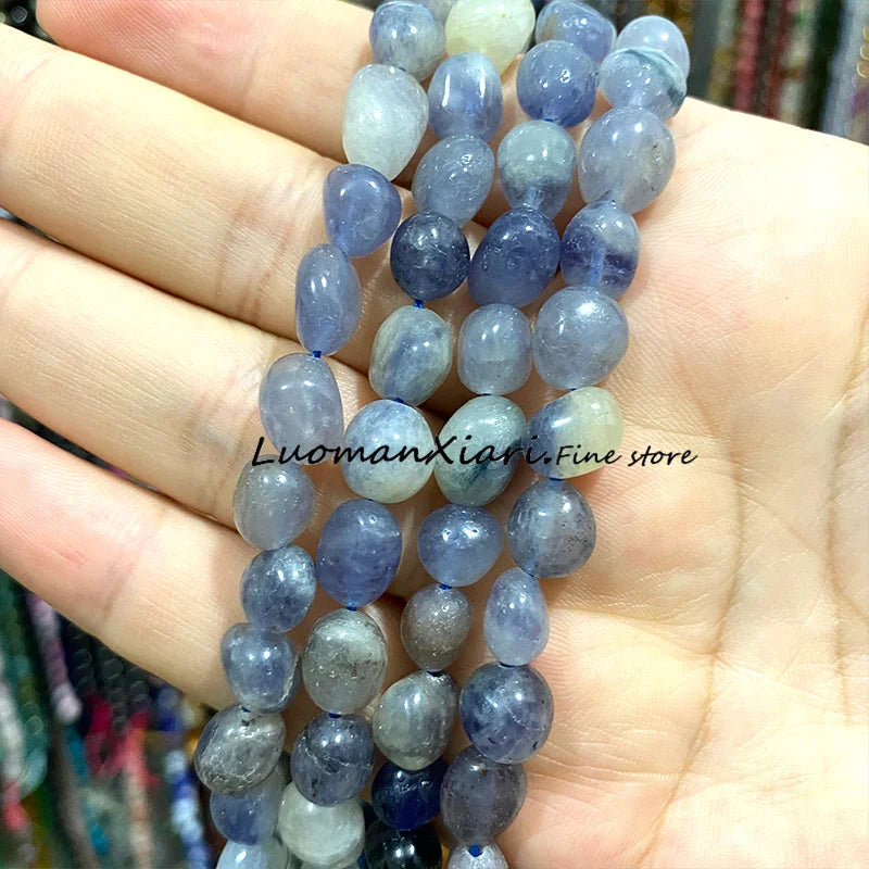 8-10mm Natural Stone Green Apatite Irregular Loose Spacer Beads for Jewelry Making Diy Earrings Bracelet Charms Accessories 15''