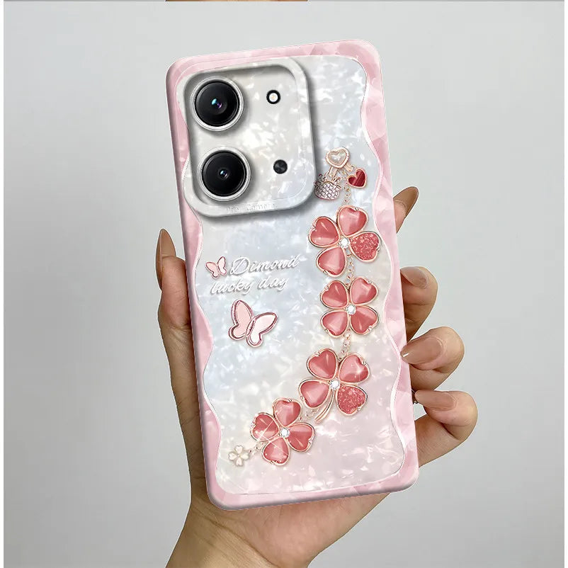 Case For Xiaomi Redmi 15C (171mm) Aesthetic Butterfly Flowers Drop-Resistant Silicone Cover For Xiaomi Poco C85 redmi 15 c Capa