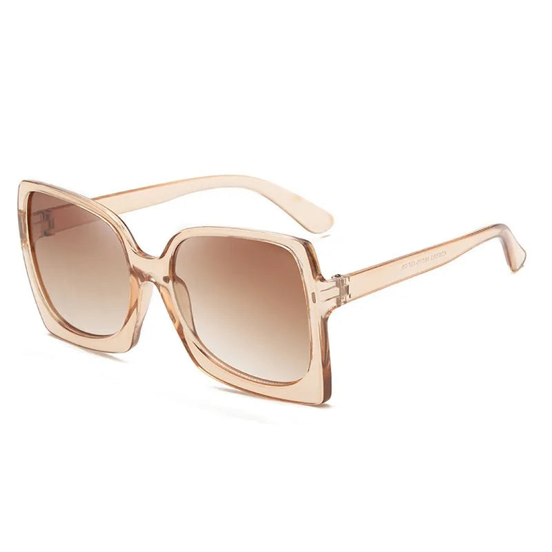 Big Frame Fashion Oversized Sunglasses Women Brand Designer Plastic Female Gradient Sun Glasses Gafas De Sol Mujer UV400