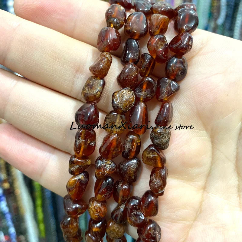 8-10mm Natural Stone Green Apatite Irregular Loose Spacer Beads for Jewelry Making Diy Earrings Bracelet Charms Accessories 15''