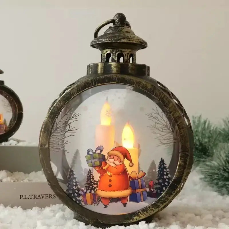 Christmas decorations, vintage night lights, glowing gifts, window displays, desktop decorations, props, atmosphere ornaments