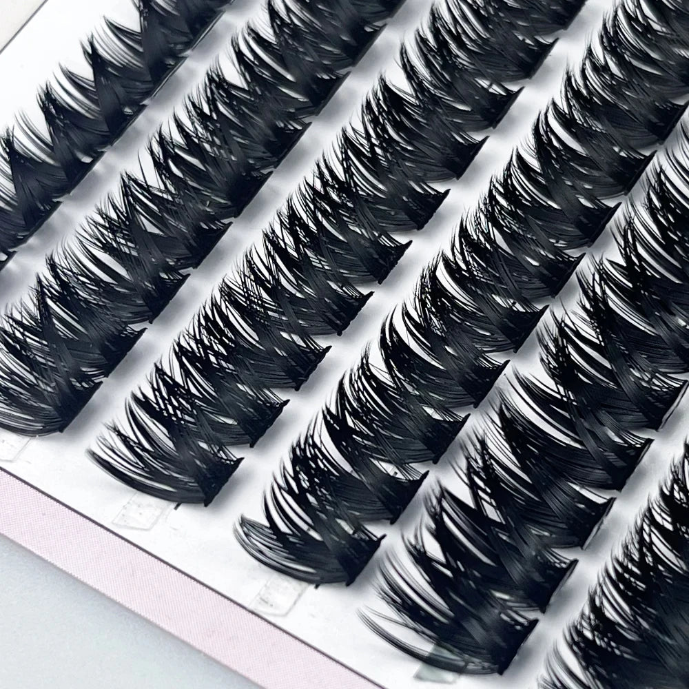 160 Bundle Mink Eyelash Clusters C/D Curl Individual Natural Russia Lashes 8-16mm DIY Eyelash Cluster Extensions Makeup Tools