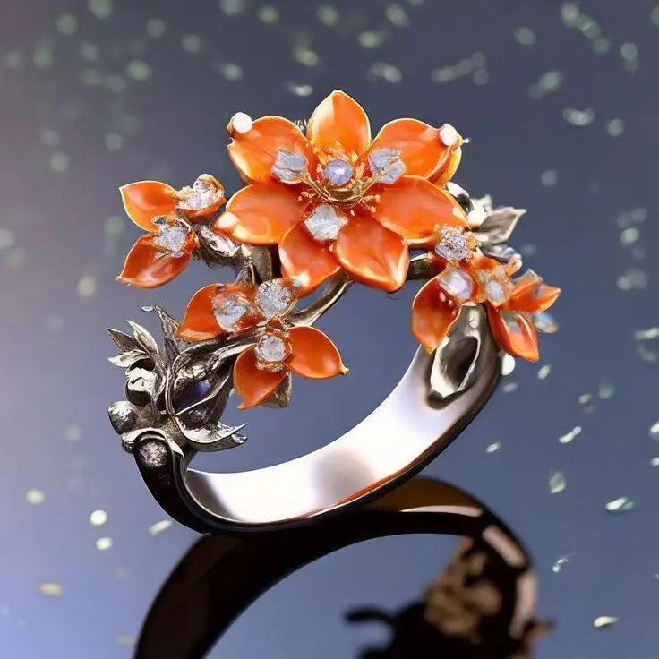 New jewelry, exquisite decoration, fashionable butterfly pattern women's ring