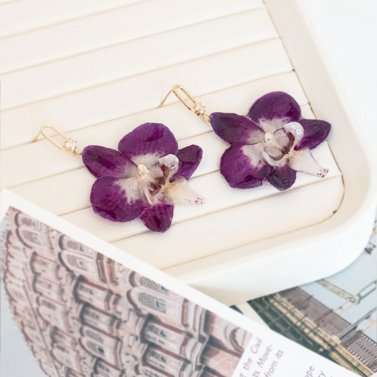 Handmade Real Orchid Jewelry Gift for Women, Perfect for Travel, Party and Daily Wear