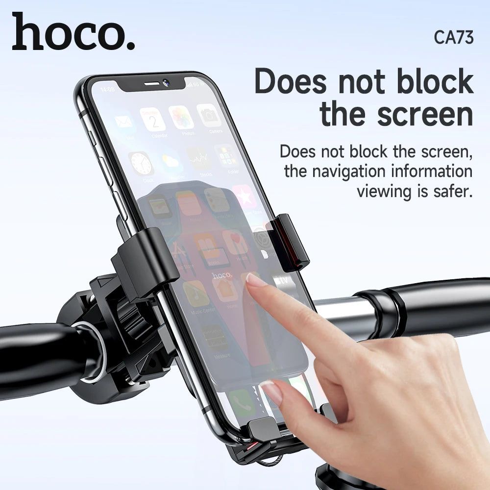 HOCO Motorcycle Bicycle Phone Holder For iPhone 11 Pro Xiaomi Universal Phone Holder Bike Handlebar Clip Stand GPS Mount Bracket