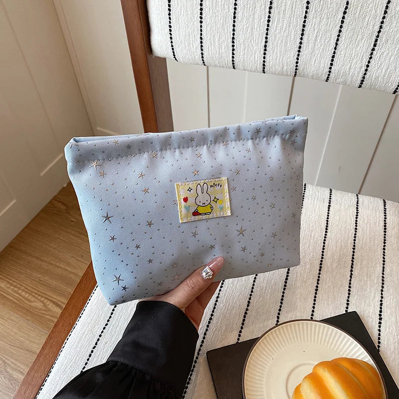 Miffy Kawaii Ins Style Makeup Bag Large Capacity Stationery Pencil Case Storage Bag Cute Gift Toy