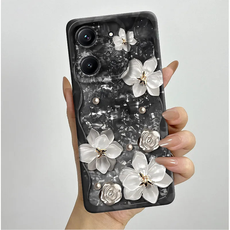 Case For Xiaomi Redmi 15C (171mm) Aesthetic Butterfly Flowers Drop-Resistant Silicone Cover For Xiaomi Poco C85 redmi 15 c Capa
