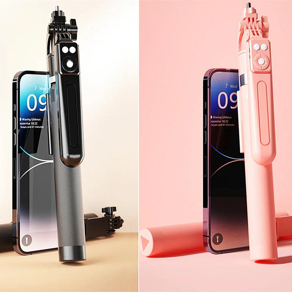 MEUYAG 170cm 360° Rotation Selfie Stick with Wireless Bluetooth Extended Tripod with Remote Shutter for Smartphone Android iOS