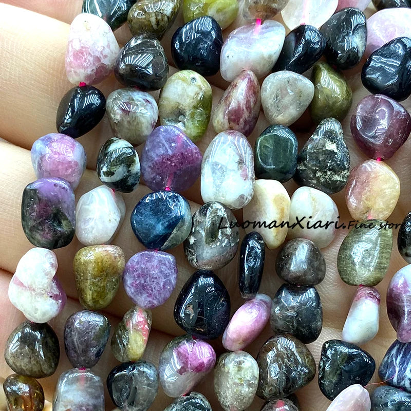 8-10mm Natural Stone Green Apatite Irregular Loose Spacer Beads for Jewelry Making Diy Earrings Bracelet Charms Accessories 15''