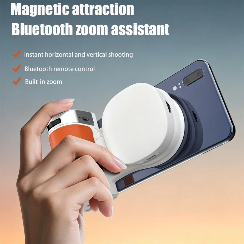 Magnetic Phone Camera Shoot Hand Grip Phone Holder Shoot Aid Remote Control Handle Shutter Universal Grip For Mobile Phone