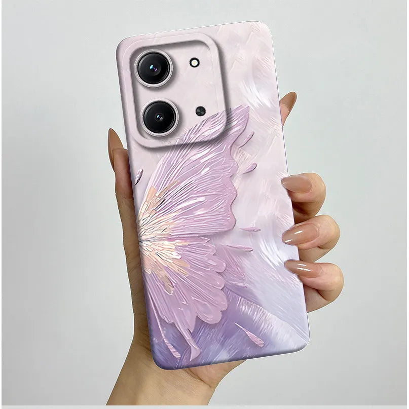 Case For Xiaomi Redmi 15C (171mm) Aesthetic Butterfly Flowers Drop-Resistant Silicone Cover For Xiaomi Poco C85 redmi 15 c Capa