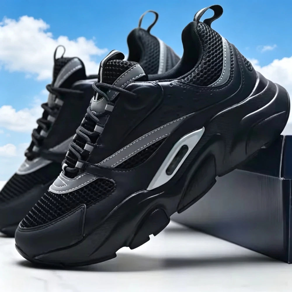 Unisex B22 Mesh Breathable Sneakers Shock Absorption Anti-Slip Lightweight Low Cut Casual Sports Shoes for Men Women Summer