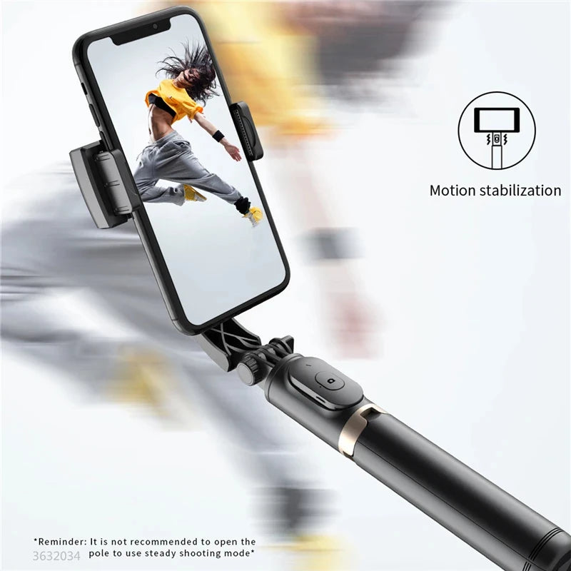 New Model Mobile Video stabilizer Bluetooth selfie stick tripod Gimbal Stabilizer For Smartphone Live vertical Shooting Bracket