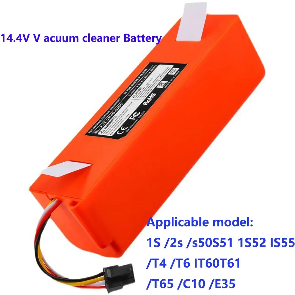 14.4V 12800mAh Replacement Battery For Roborock S6 S7 MaxV Q5 Q7 MAX Robot Vacuum Cleaner Accessories Parts Original👊👊👊