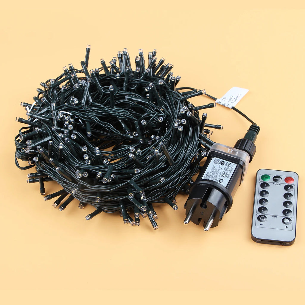 110V/220V Outdoor LED Fairy String Lights 10M-100M Christmas Lights For Garland Wedding Party Holiday Garden Lamp Holiday Decor