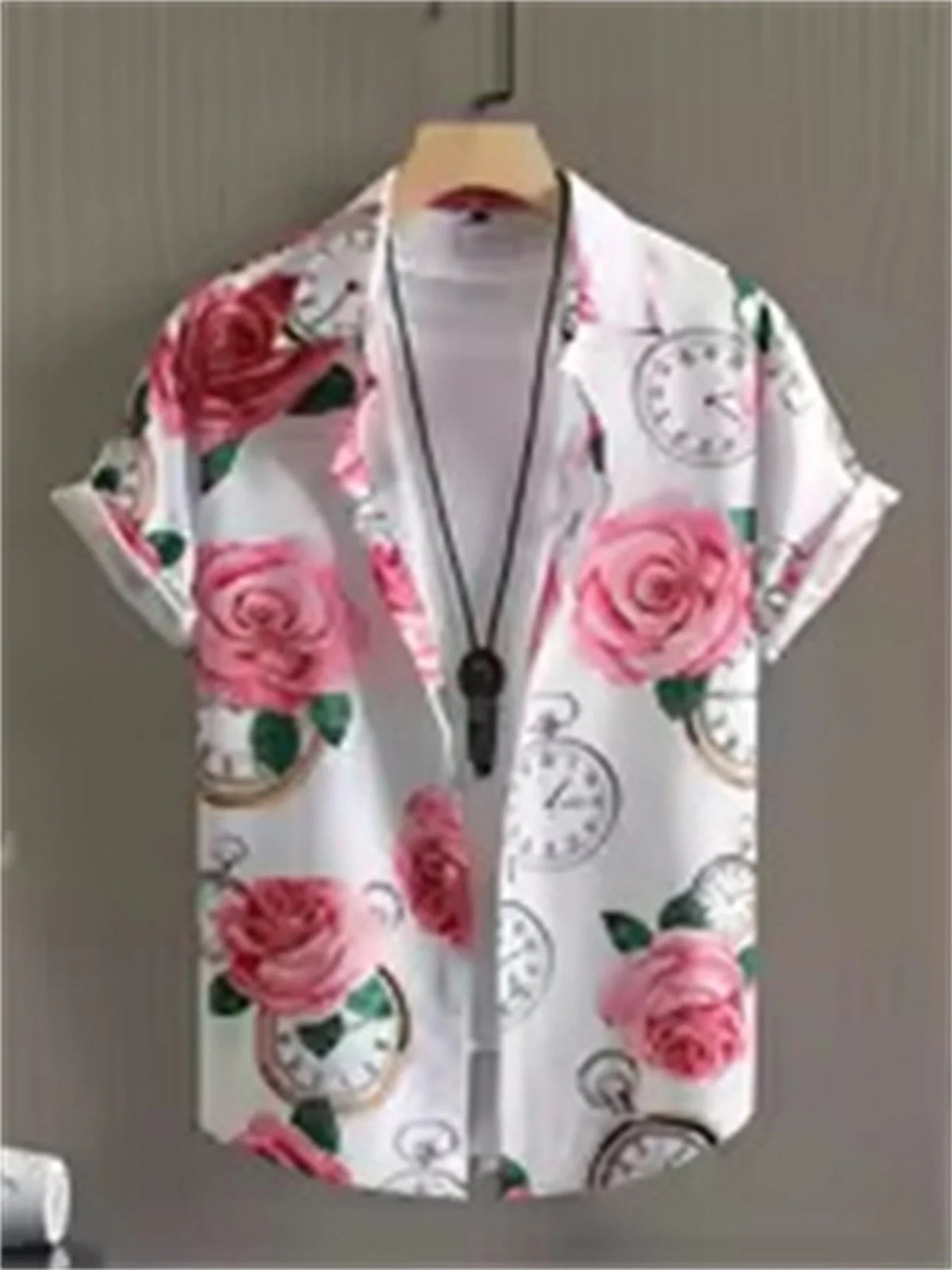 Children's Shirt Girls Hawaiian Shirts Botanical Flower Print Shirt for Girl Short Sleeve Lapel Collar Shirts Casual Girl Blouse
